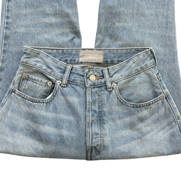Everlane The Curvy 90s Cheeky Straight Jean High Rise Women's 26 Crop Blue Denim - Picture 4 of 14